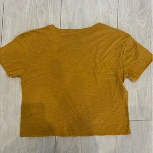 Women’s antique, gold, crop body with relaxed fit cropped T-shirt